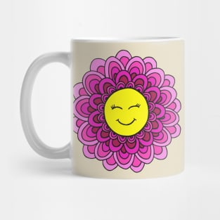 Happy Face Flower Mug